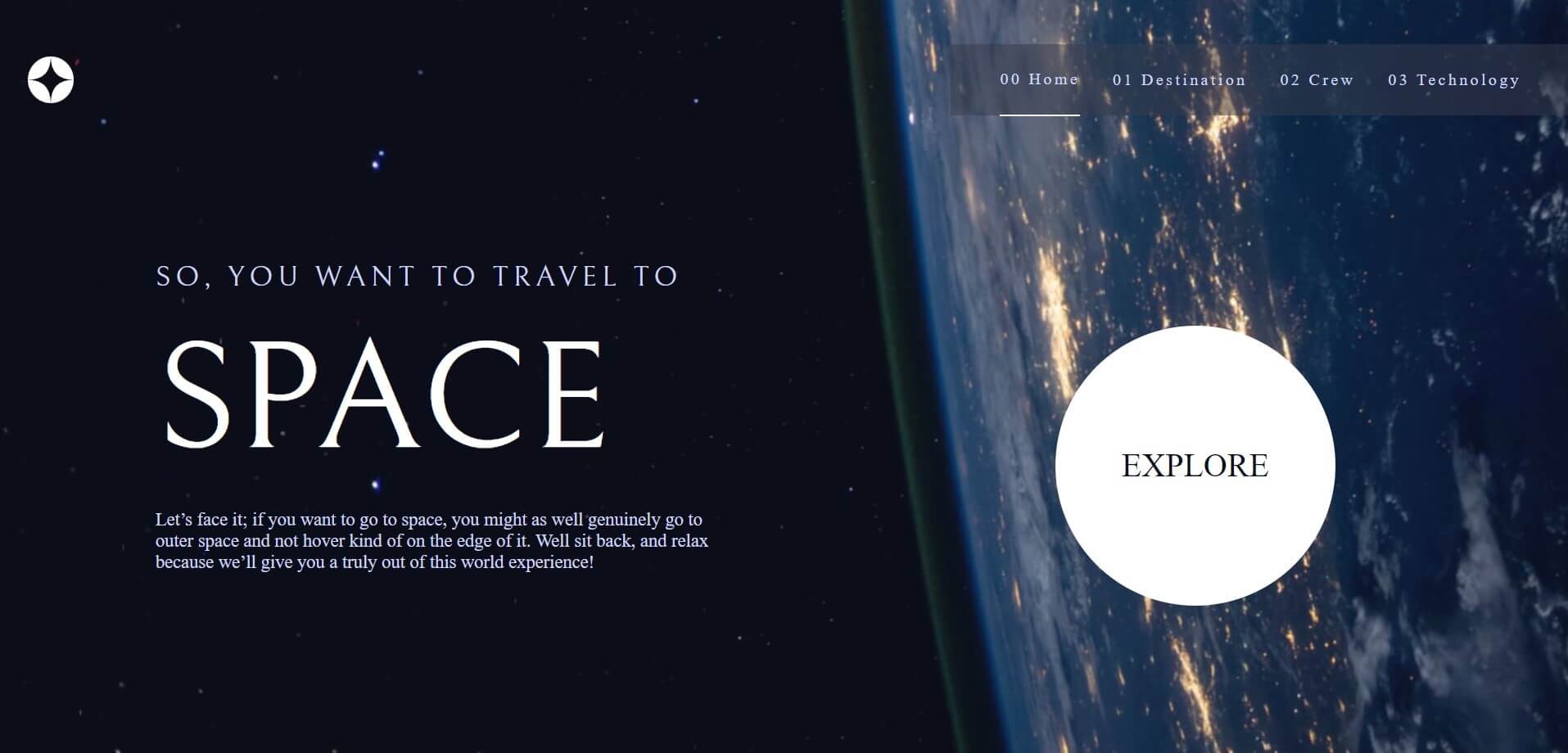 SpaceTourism website